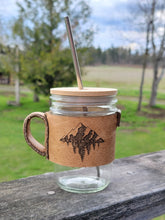 Load image into Gallery viewer, Leather Jar Sleeve