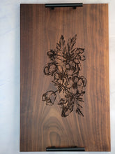Load image into Gallery viewer, Walnut Floral Charcuterie Tray