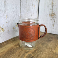 Load image into Gallery viewer, Leather Jar Sleeve