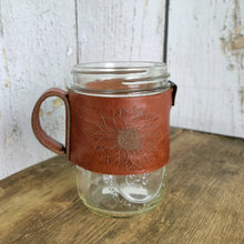 Load image into Gallery viewer, Leather Jar Sleeve