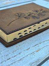 Load image into Gallery viewer, Engraved, Hand Sewn- Premium Leather Cover with NKJV Red Letter Study Bible