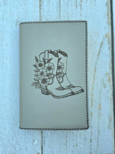 Load image into Gallery viewer, Engraved, Hand Sewn- Premium Leather Cover with NKJV Red Letter Study Bible