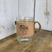 Load image into Gallery viewer, Leather Jar Sleeve