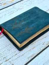 Load image into Gallery viewer, Engraved, Hand Sewn- Premium Leather Cover with NKJV Red Letter Study Bible
