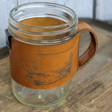 Load image into Gallery viewer, Leather Jar Sleeve