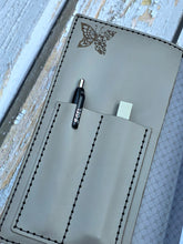Load image into Gallery viewer, Engraved, Hand Sewn- Premium Leather Cover with NKJV Red Letter Study Bible