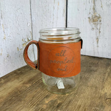 Load image into Gallery viewer, Leather Jar Sleeve