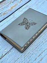 Load image into Gallery viewer, Engraved, Hand Sewn- Premium Leather Cover with NKJV Red Letter Study Bible
