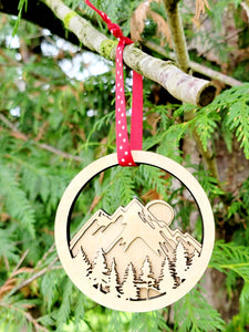 Snow Capped Mountain Ornament