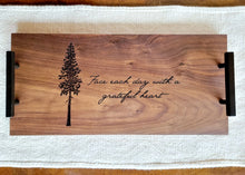 Load image into Gallery viewer, Walnut Hardwood Charcuterie Tray- Grateful Tree
