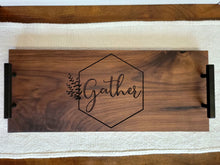Load image into Gallery viewer, Walnut Hardwood Charcuterie Tray- Gather
