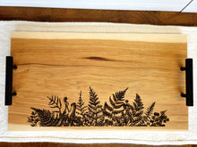 Load image into Gallery viewer, Hickory Hardwood Charcuterie Tray- Botanical Ferns
