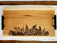 Load image into Gallery viewer, Hickory Hardwood Charcuterie Tray- Botanical Ferns
