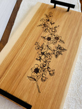 Load image into Gallery viewer, Hickory Hardwood Charcuterie Tray- Magnolia Branch
